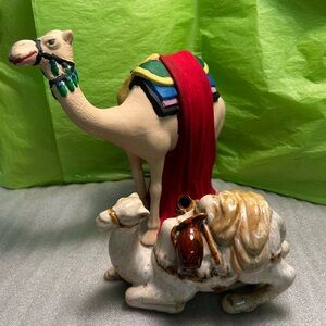 Colorful Camel Figurine with Red and Blue Accents Project piece  Christmas nav
